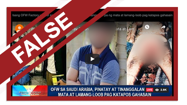 FALSE: 'Photo' of dead, 'raped,' mutilated OFW inâ€¦