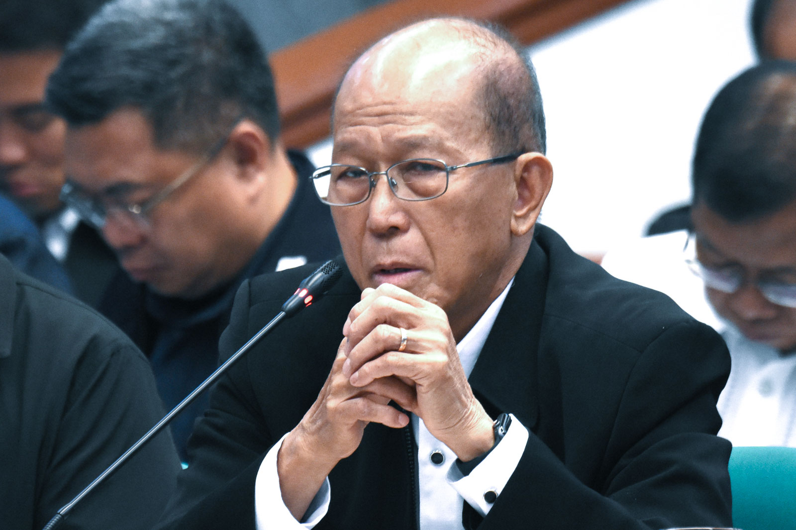 'FAKE NEWS.' Defense Secretary Delfin Lorenzana during the Senate hearing on the Visiting Forces Agreement between the Philippines and the United States on February 6, 2020. Photo by Angie de Silva/Rappler 