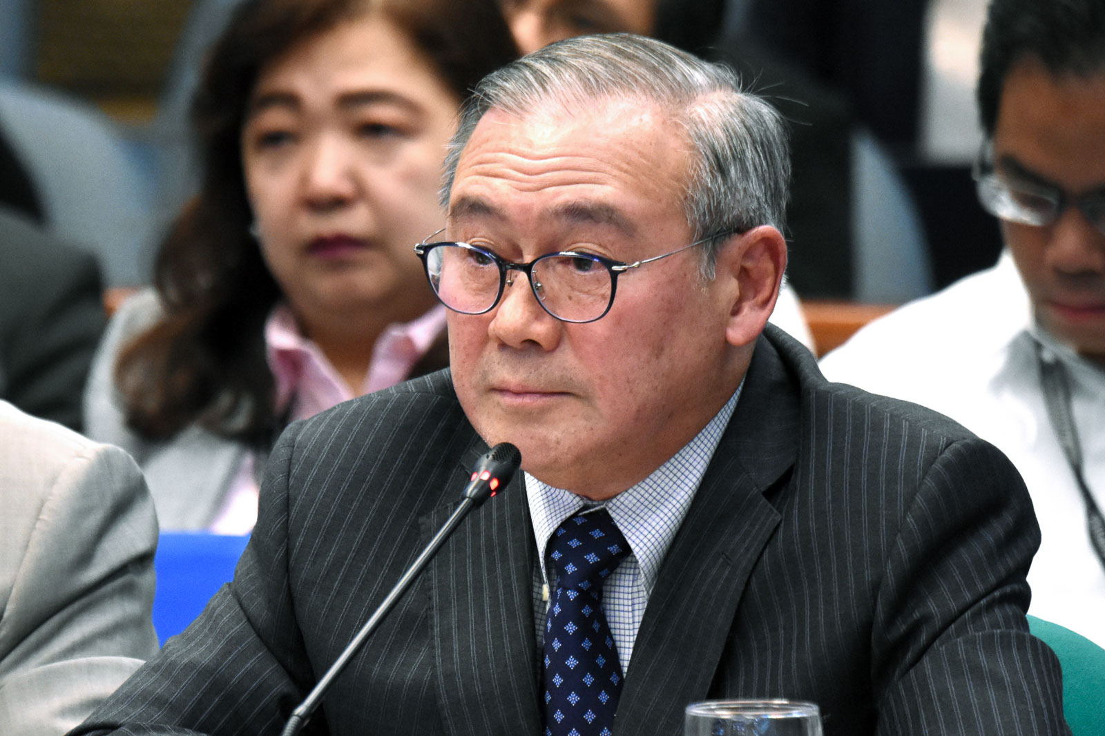 LOCKED OUT. Foreign Affairs Secretary Teodoro Locsin Jr during the Senate hearing on the withdrawal/termination of the Visiting Forces Agreement on February 6, 2020. File photo by Angie de Silva/Rappler 