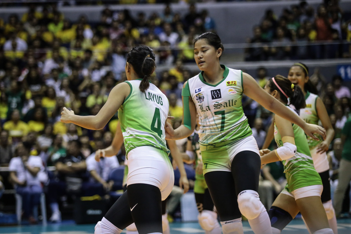 SPARK PLUG. May Luna comes off the bench to prove her worth in the DLSU rotation. Photo by Josh Albelda/Rappler 