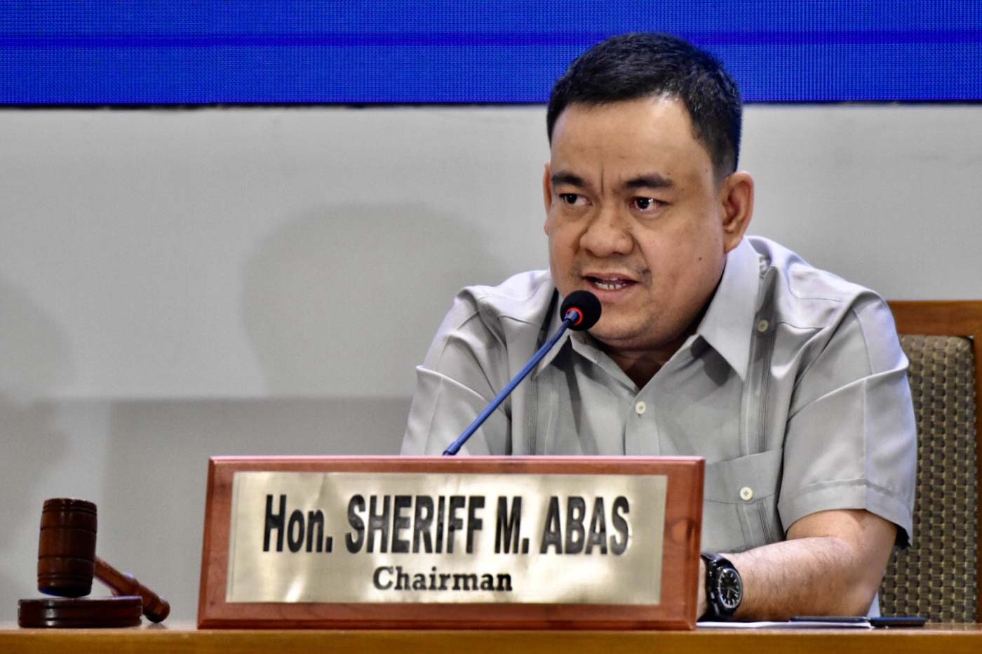 POLL CHAIRMAN. Comelec Chairman Sheriff Abas orders the poll body to withhold payment for suppliers of defective election materials. Photo by Angie de Silva/Rappler 