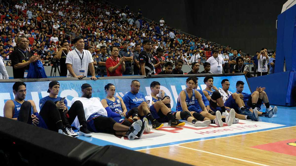 TOSSED OUT. Nine Gilas Pilipinas players are ejected against Australia. Photo byJosh Albelda/Rappler 