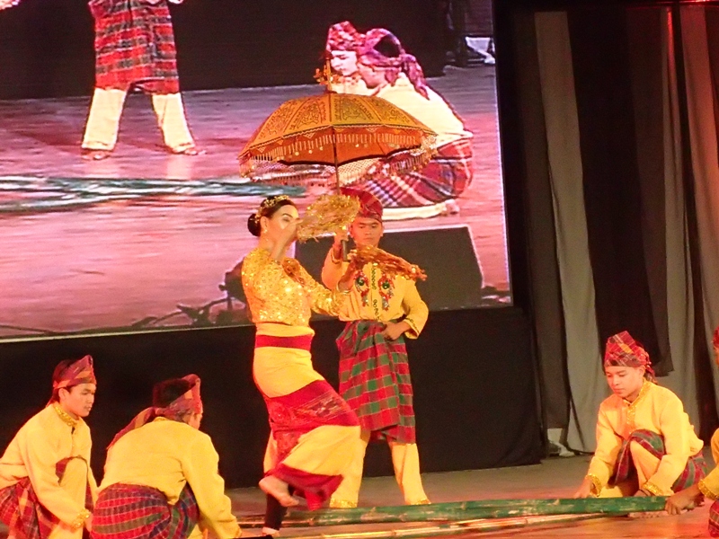 BAMBOO DANCE. The Maranaos performing singkil, a traditional royal dance
 