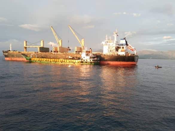 INTERCEPTED. PCG and NBI intercept the unloading of 53,000 metric tons of toxic substance from South Korea. Photo from PCG 