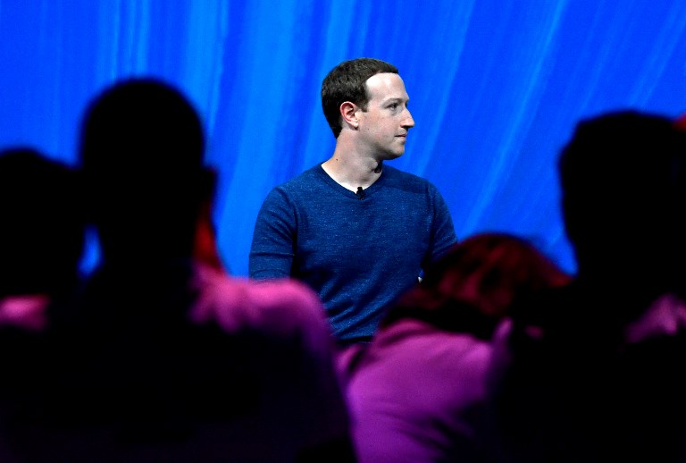 ZUCKERBERG. Facebook's CEO Mark Zuckerberg looks on before to deliver his speech during the VivaTech trade fair in Paris, on May 24, 2018. File photo by Gerard Julien/AFP 