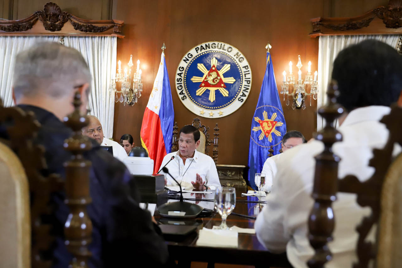 CONTROVERSIAL MOUTH. President Rodrigo Duterte presides over the 46th Cabinet Meeting at the Malacañang Palace on March 2, 2020. Malacañang photo  