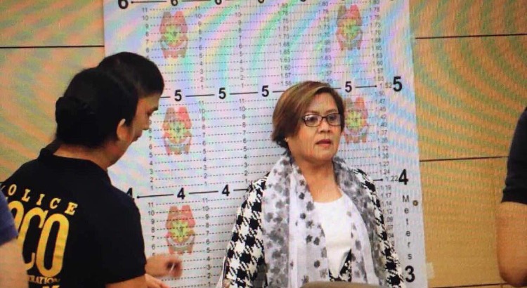 FEARING MURDER? Senator Leila de Lima says she fears murder in the face of fake news about her supposed suicide attempt. Photo courtesy of PNP-PIO 