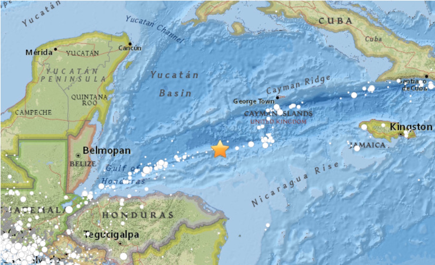 Magnitude 7.6 earthquake strikes off Honduras coast USGS