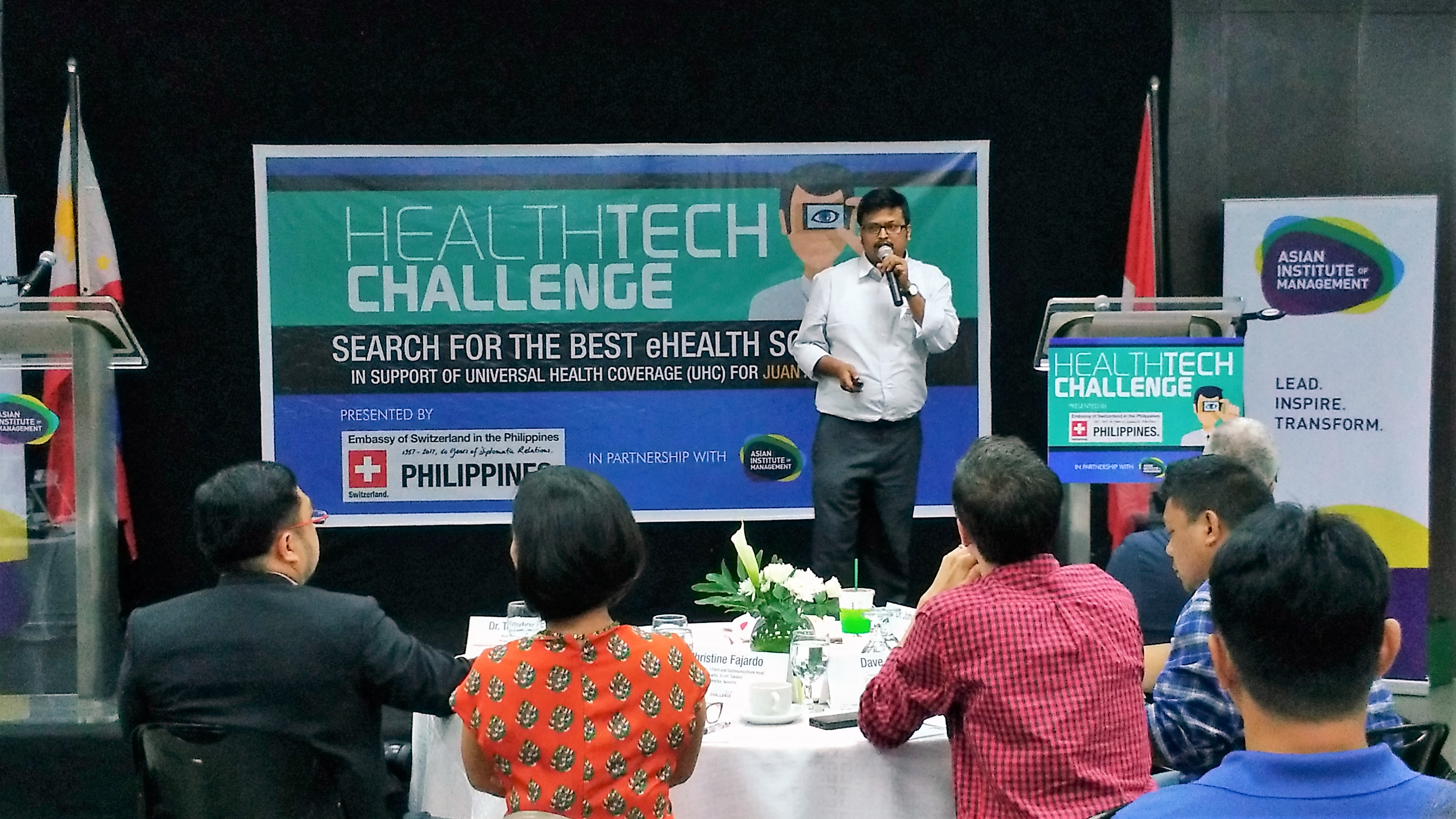 Anupam Chatterjee of The Decision Labs makes his pitch at the contest. Photo by Edd K. Usman/Rappler   