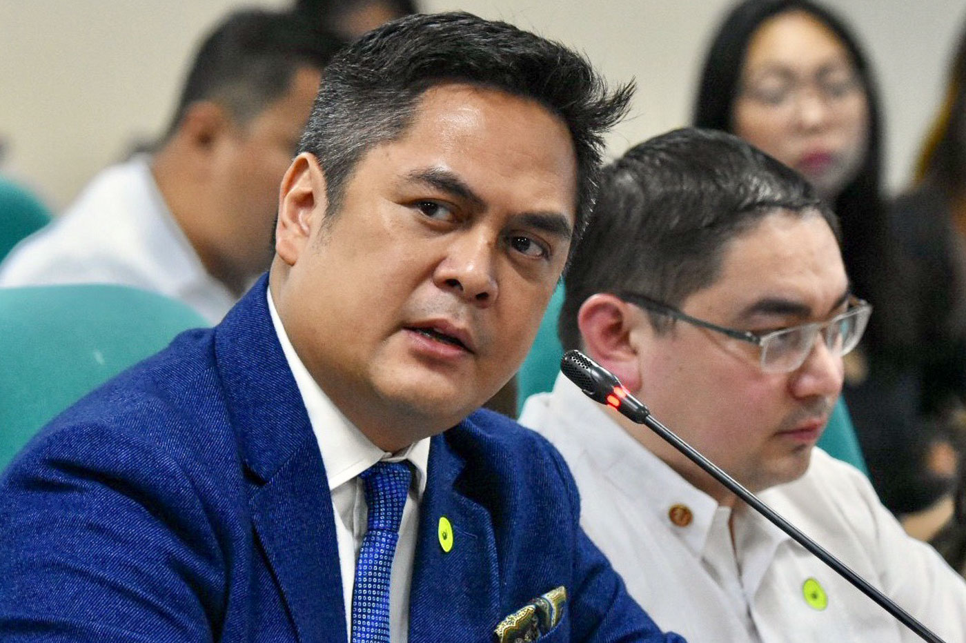 SPINNING THE TRUTH? Communications Secretary Martin Andanar at a Senate hearing. File photo by Angie de Silva/Rappler 