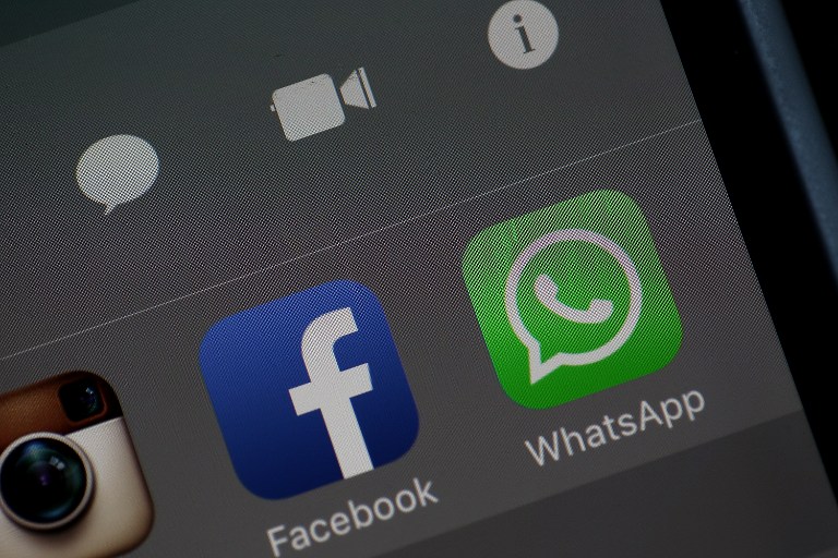 SENSITIVE INFO. Privacy concerns spark the suspension of data sharing between WhatsApp and Facebook. Photo by Justin Sullivan/AFP 