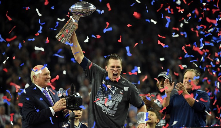 FAVORITES. Tom Brady and the New England Patriots are tipped to win their sixth title. Photo by Timothy A. Clary/AFP 