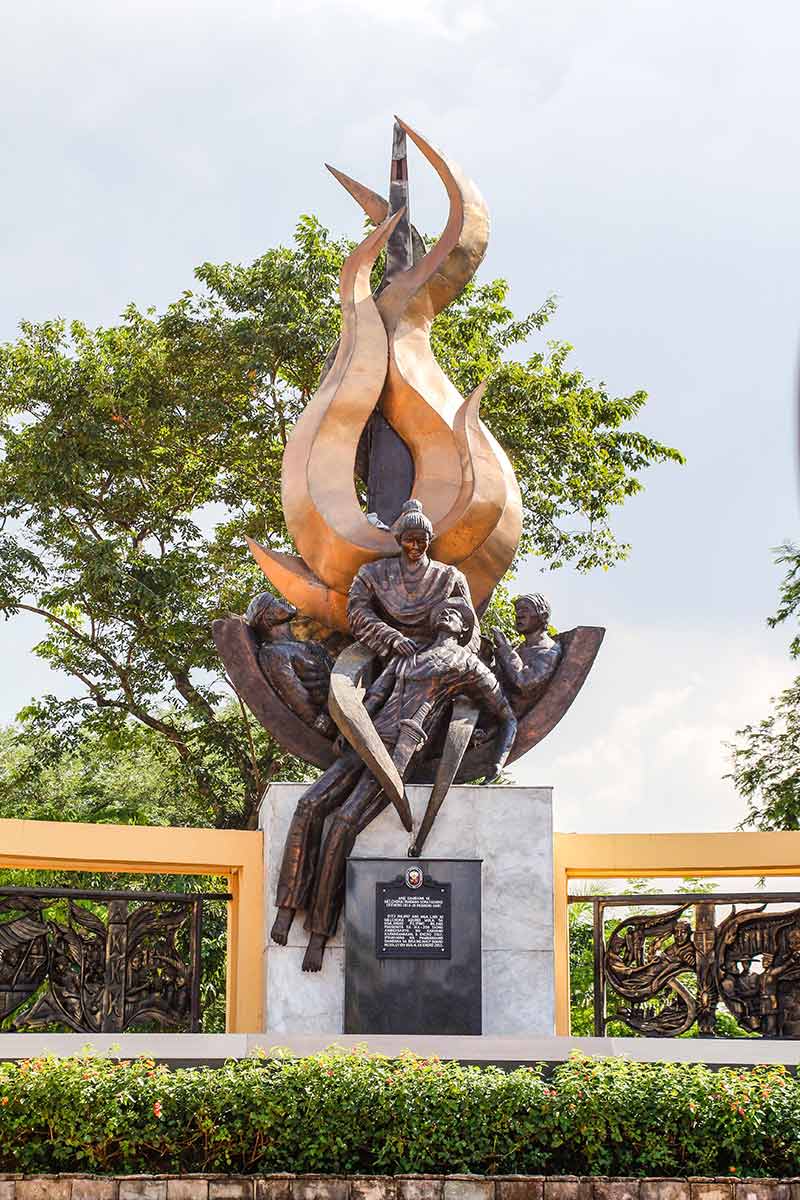 RESPECT. A representation of Melchora Aquino’s efforts during the revolution at the Tandang Sora Shrine, by Toym Imao 