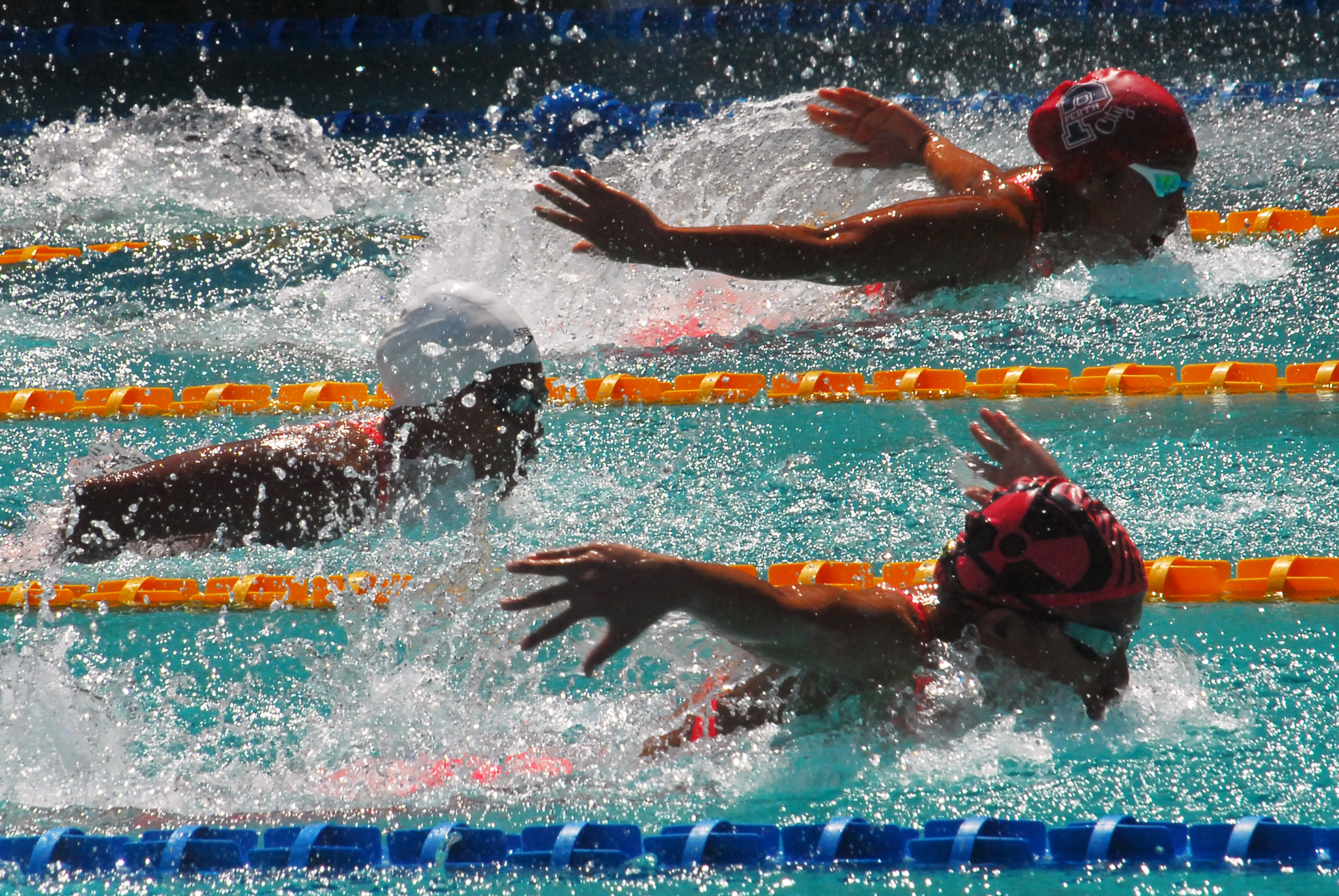 Sejumlah atlet mengikuti lomba renang nomor 200M Gaya Ganti Perorangan Putri di kolam Renang FPOK UPI Bandung pada Pekan Olahraga Nasional (PON) XIX 2016, Jawa Barat, Rabu, 14 September. Foto oleh Agus Bebeng/ANTARA 