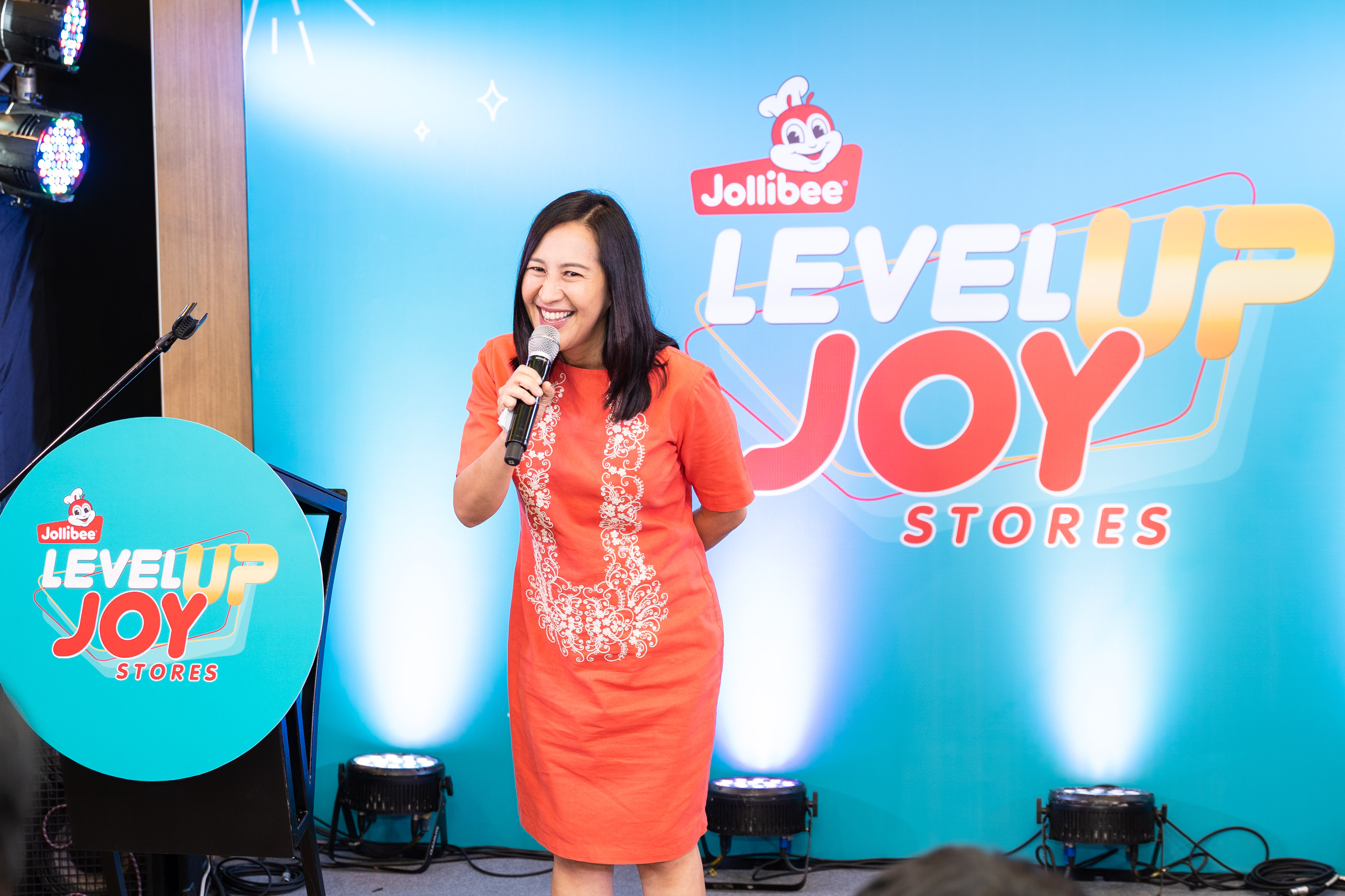 JOY BELMONTE. Quezon City Mayor Joy Belmonte joins the joyful opening celebration at Jollibee Katipunan. She shares, “We’re very excited and glad to know that Jollibee’s first Level Up Joy store is in a city that also wants to level-up its service to its people.”  