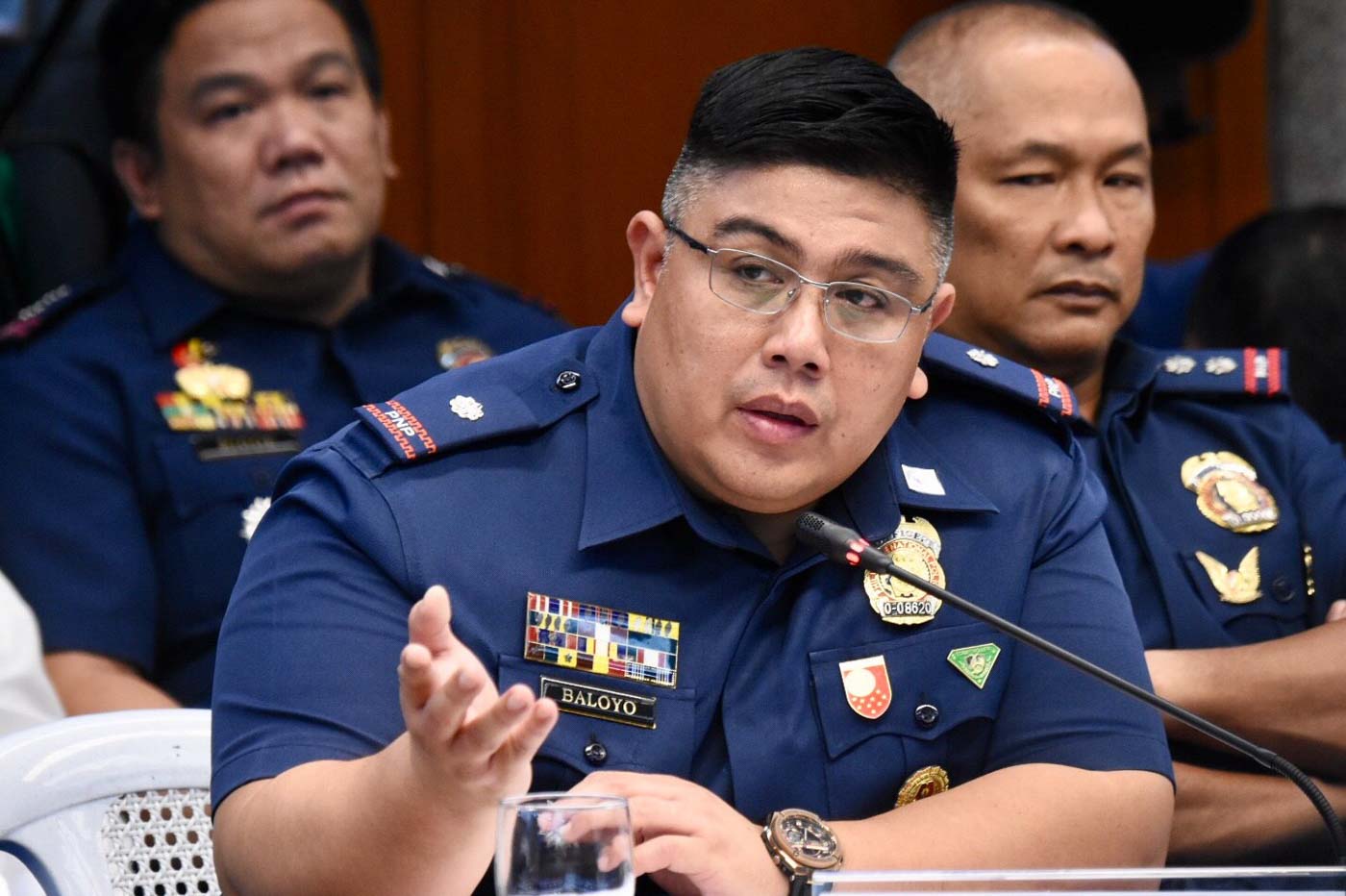 JUICY POST. Senators are enraged on why Major Rodney Baloyo IV holds the acting Tagaytay police chief post given his involvement in the 2013 illegal drug raid. Photo by Angie de Silva/Rappler 