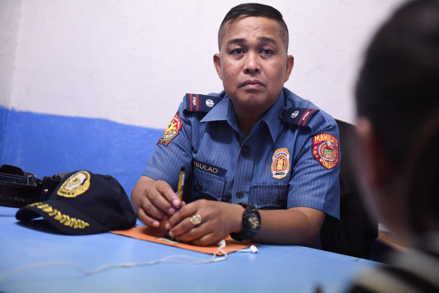 LISTEN TO OUR SIDE. Police Chief Superintendent Paul Sabulao fully supports President Rodrigo Duterte's directive to suppress crime and illegal drugs. All photos by Alecs Ongcal/Rappler  