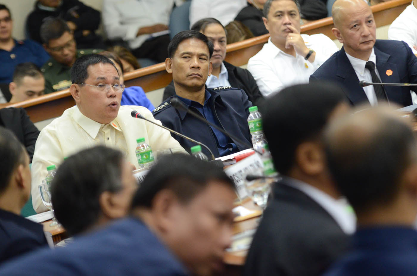 REOPENED PROBE. Former PNP chief Alan Purisima responds to questions at the Senate's January 27, 2016 probe into the Mamasapano clash. Photo by Alecs Ongcal/Rappler  