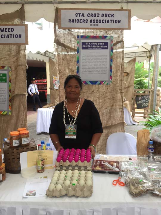 EGG-CELENT. Isabela Nepomuceno from Eastern Samar sells her fresh salted egg and balut at the Women's Market - a marketplace of homegrown and handcrafted merchandise