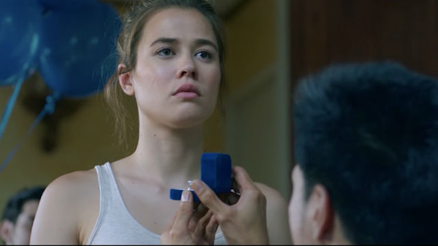 ONE STEP. Valeen Montenergro showcases her acting skills as Jerald's love interest in the film. Screengrab from YouTube/Viva Ent 