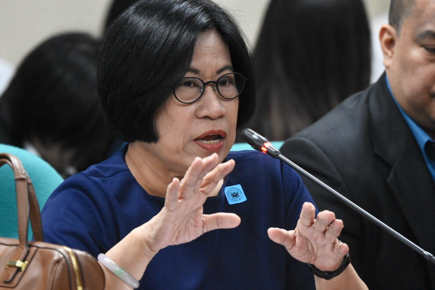 SEC CHIEF. Securities and Exchange Commission Teresita Herbosa attends a Senate hearing on February 12, 2018. Photo by Angie de Silva/Rappler  