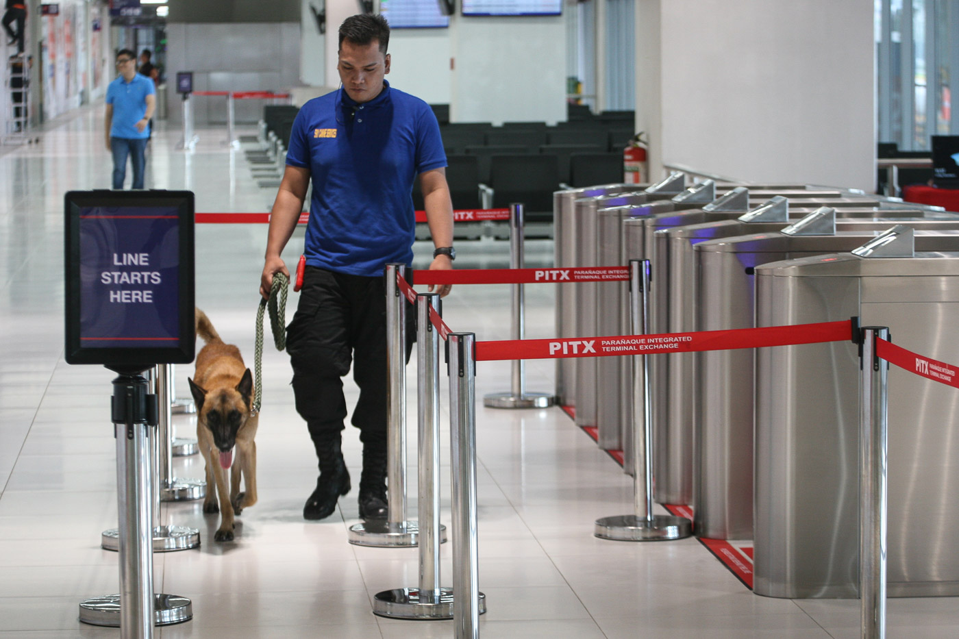 SECURITY. Aside from CCTV cameras, the terminal will have roving security guards and K-9 dogs. Photo by Ben Nabong/Rappler 