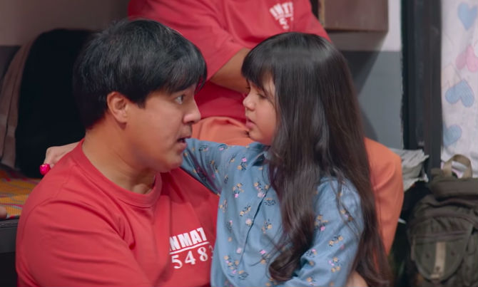 FATHER AND DAUGHTER. Aga Muhlach and Xia Vigor star as the father and daughter in the movie Miracle in Cell no 7.' Screenshot from YouTube/Viva Films 