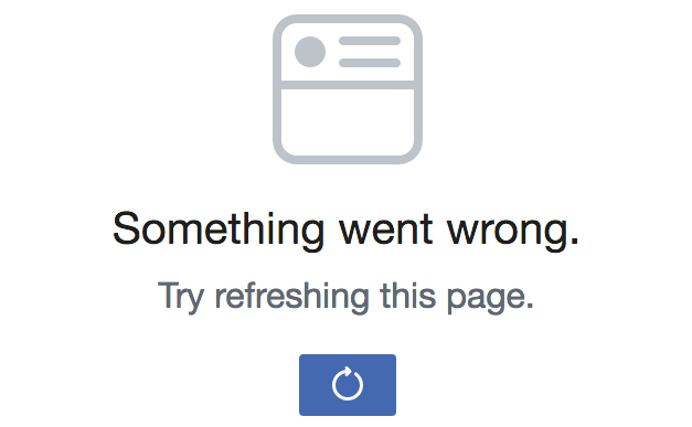 NOT LOADING. A screenshot of the message on the Facebook News Feed on November 18, 2018. 