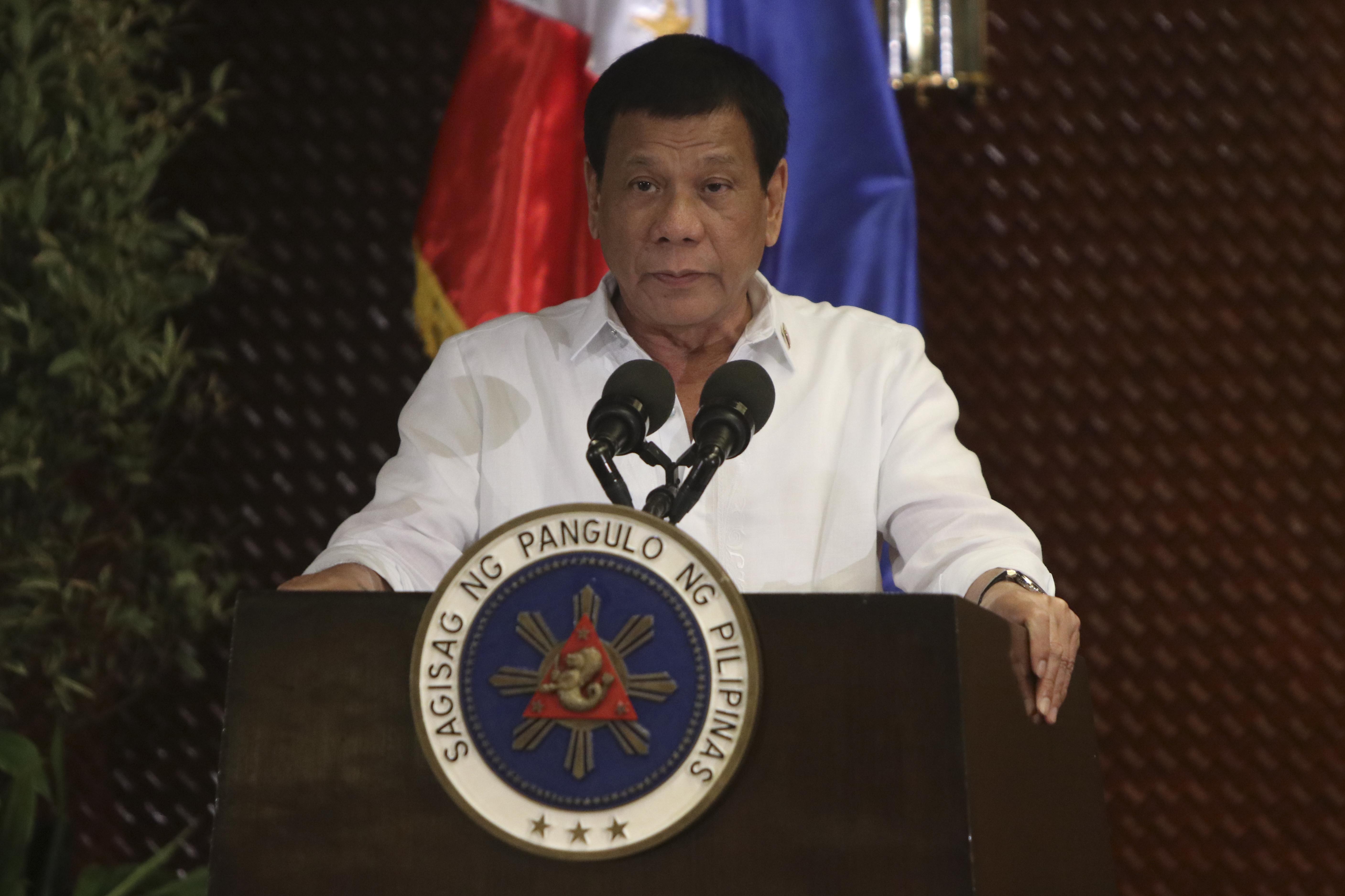 DUTERTE. President Rodrigo Duterte gives his message during the celebration of the 24th Anniversary of Office of the Presidential Adviser on the Peace Process (OPAPP) at the Malacanang Palace on Thursday. Photo by Lito Boras/Rappler.com 