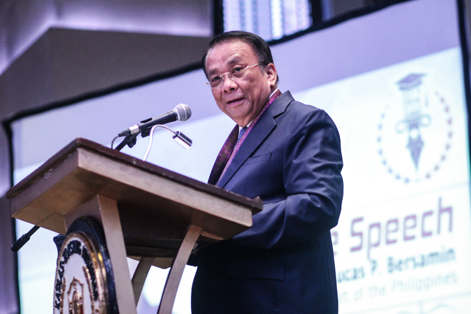 PCSO CASES. Chief Justice Lucas Bersamin tells reporters at the sidelines of the Legal Education Summit on July 31, 2019 that the Supreme Court may 'come in' if trial court injunctions in PCSO cases are found irregular. Photo by Lito Borras/Rappler