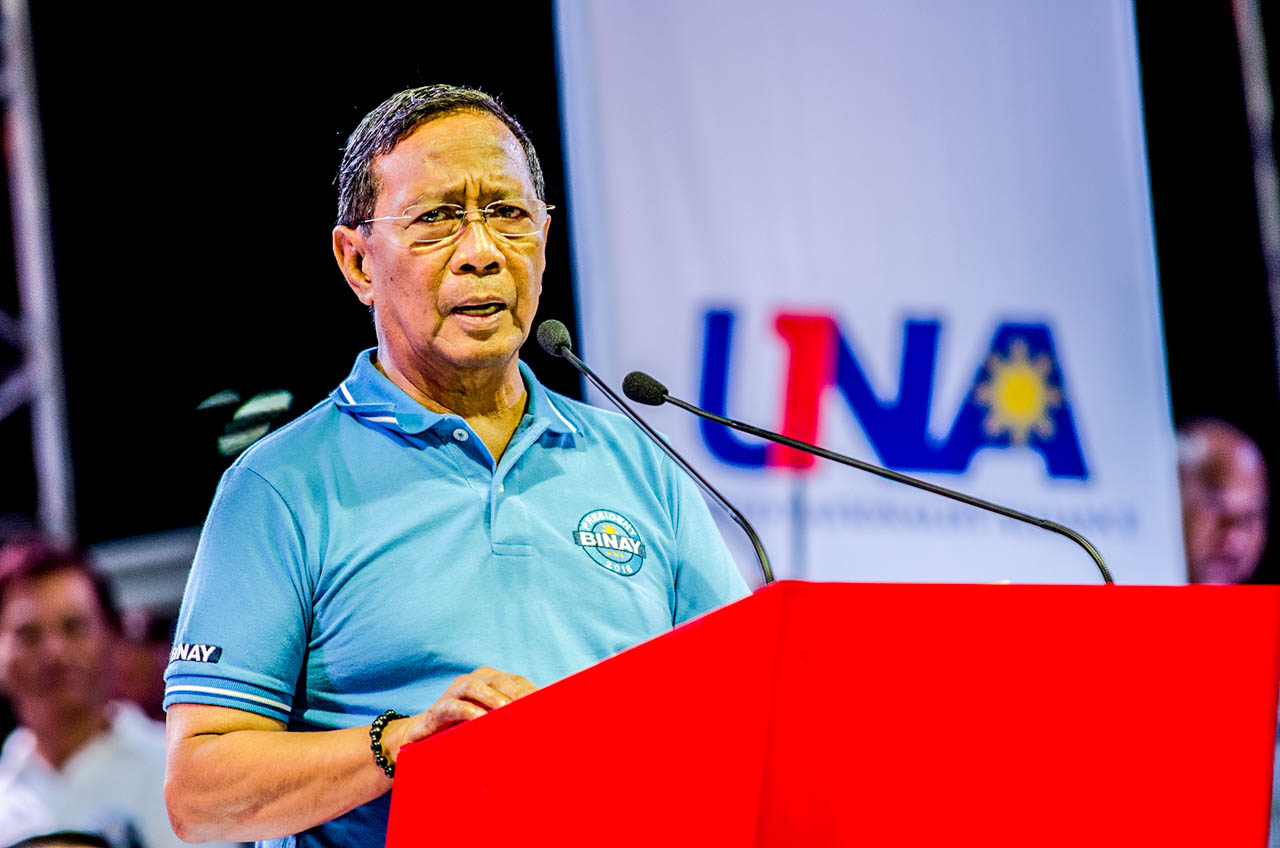 JOJO BINAY. Vice President Jejomar Binay was a human rights lawyer during the Marcos years, and later served under the late president Cory Aquino. Photo by Rob Reyes/Rappler  