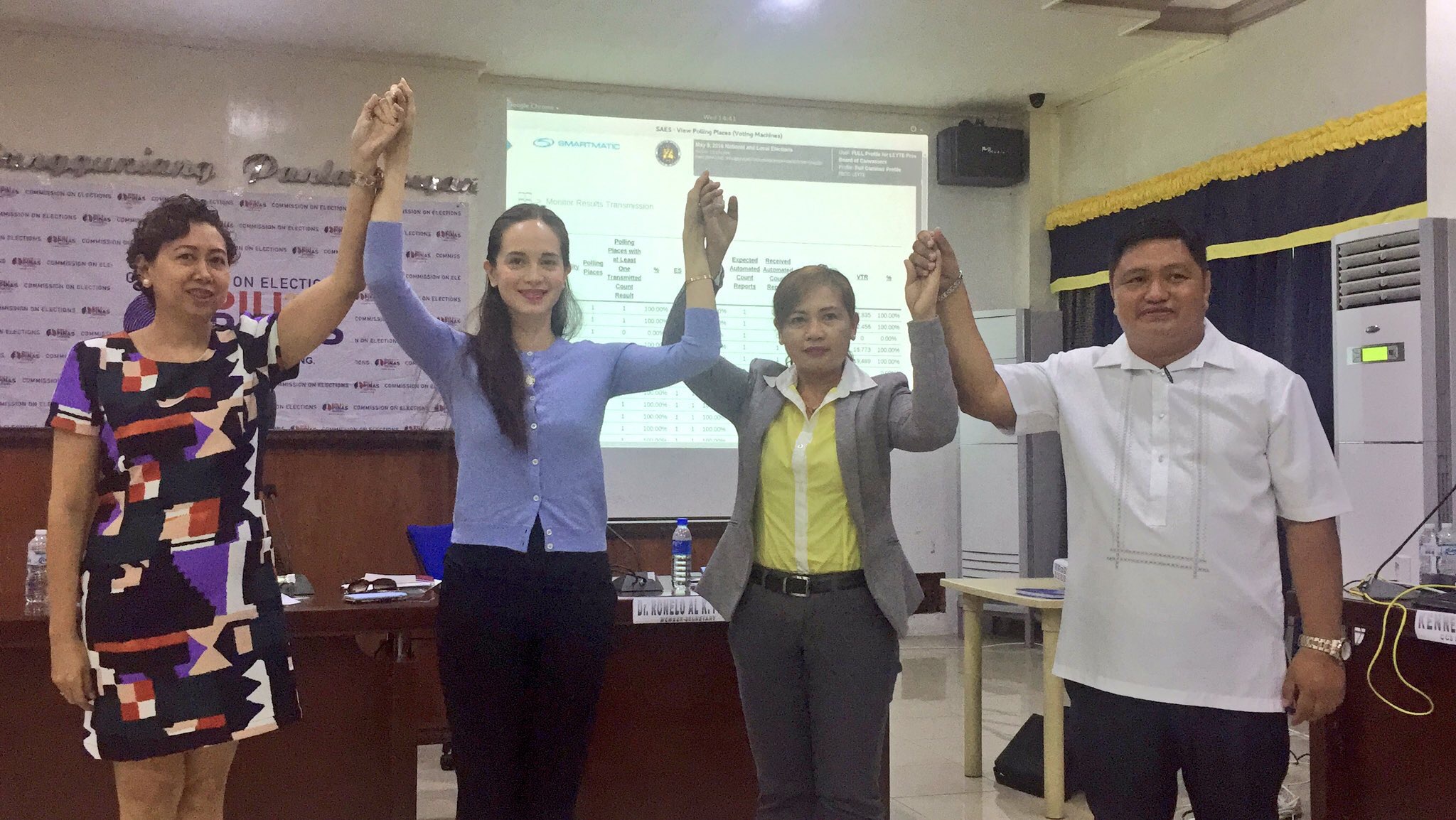 RE-ELECTED. Lucy Torres-Gomez is elected anew as the representative for the 4th District of Leyte. Her husband, actor Richard Gomez, was also elected as the Mayor of Ormoc City, which is in her constituency. Photo by Derek Alviola/Rappler  