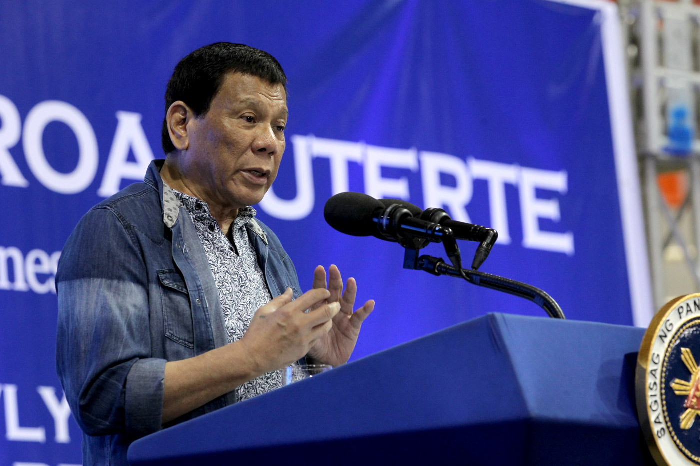 UNFORTUNATE INCIDENT. President Rodrigo Duterte says he is saddened by the misencounter of police and military in Samar. Malacañang file photo 