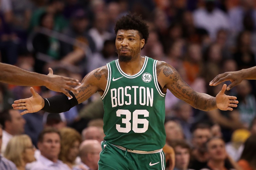 REPEAT OFFENDER. The NBA says the fine slapped on Marcus Smart covers prior infractions. Photo by Christian Petersen/Getty Images/AFP 