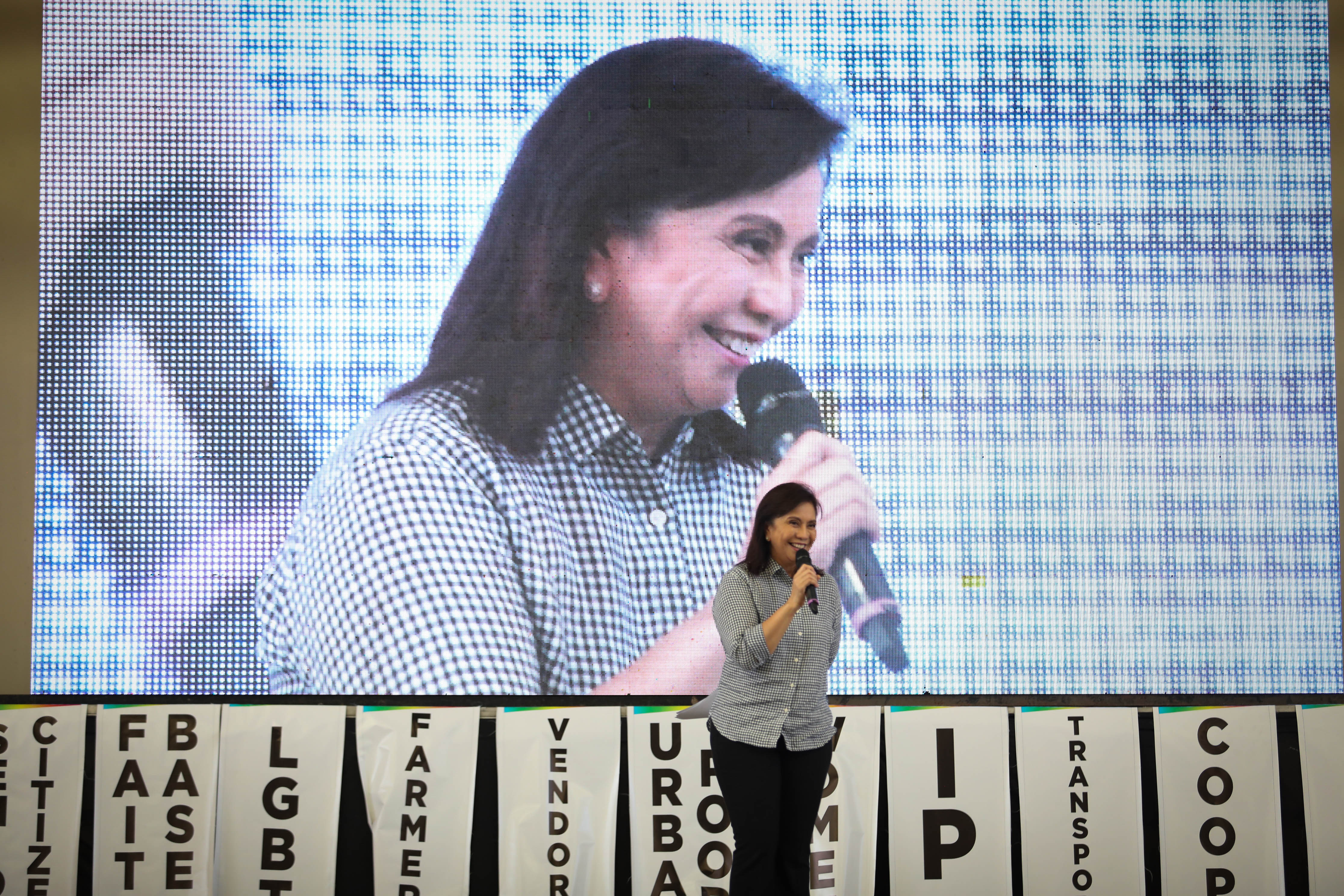 RATING UP. Vice President Leni Robredo shows a 15-point increase in her net satisfaction rating, according to the March 2018 SWS survey released on her 54th birthday on April 23, 2019. Photo by OVP  