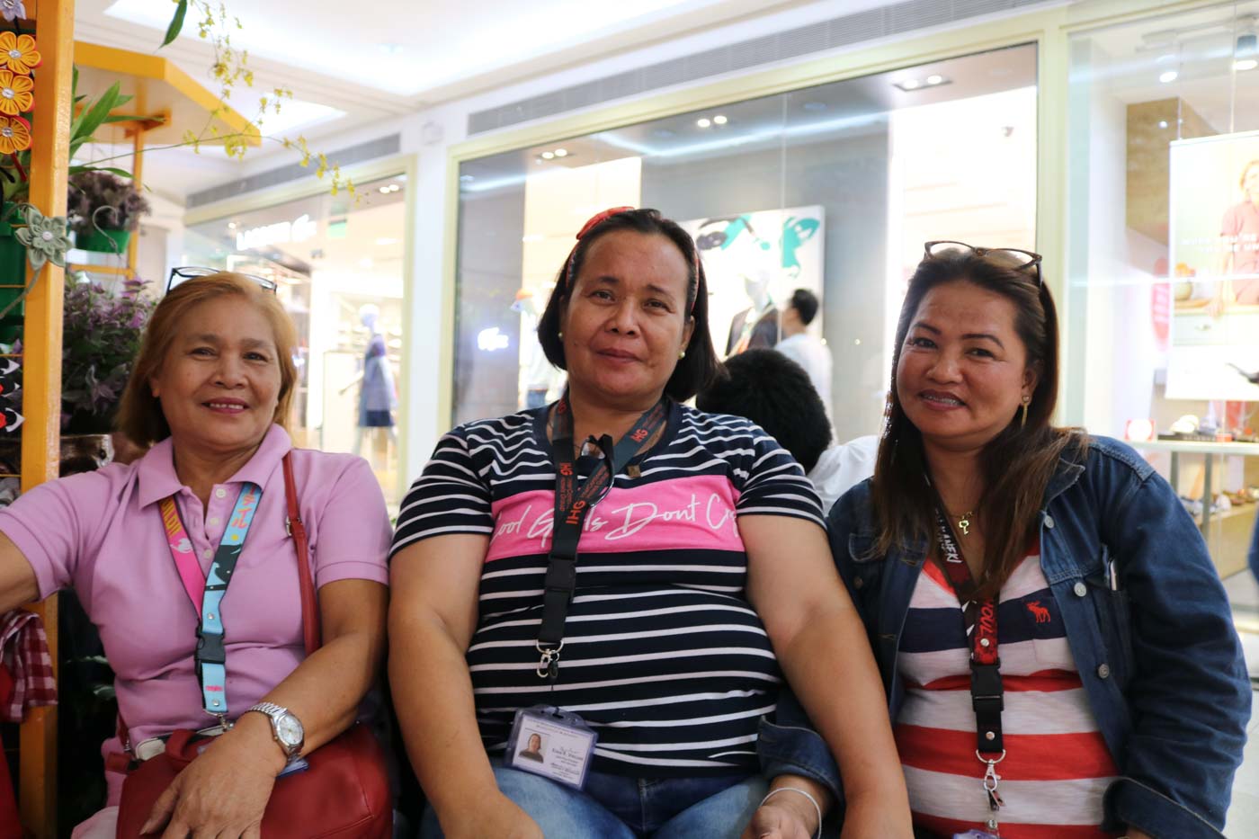 WOMEN SUPPORTING WOMEN. Beneficiaries of LIPAD Pinay program beside their booth at the Likhang Lokal bazaar in Gateway Mall. Photos by Arlan Jay Jondonero/Rappler 