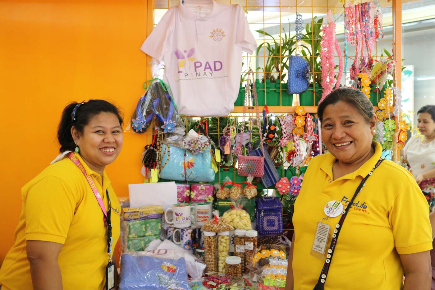 PRIDE. Beneficiaries of the LIPAD Pinay program proudly selling their merchandise at the Likhang Lokal bazaar in Gateway Mall on June 13, 2019. Photos by Arlan Jay Jondonero/Rappler 