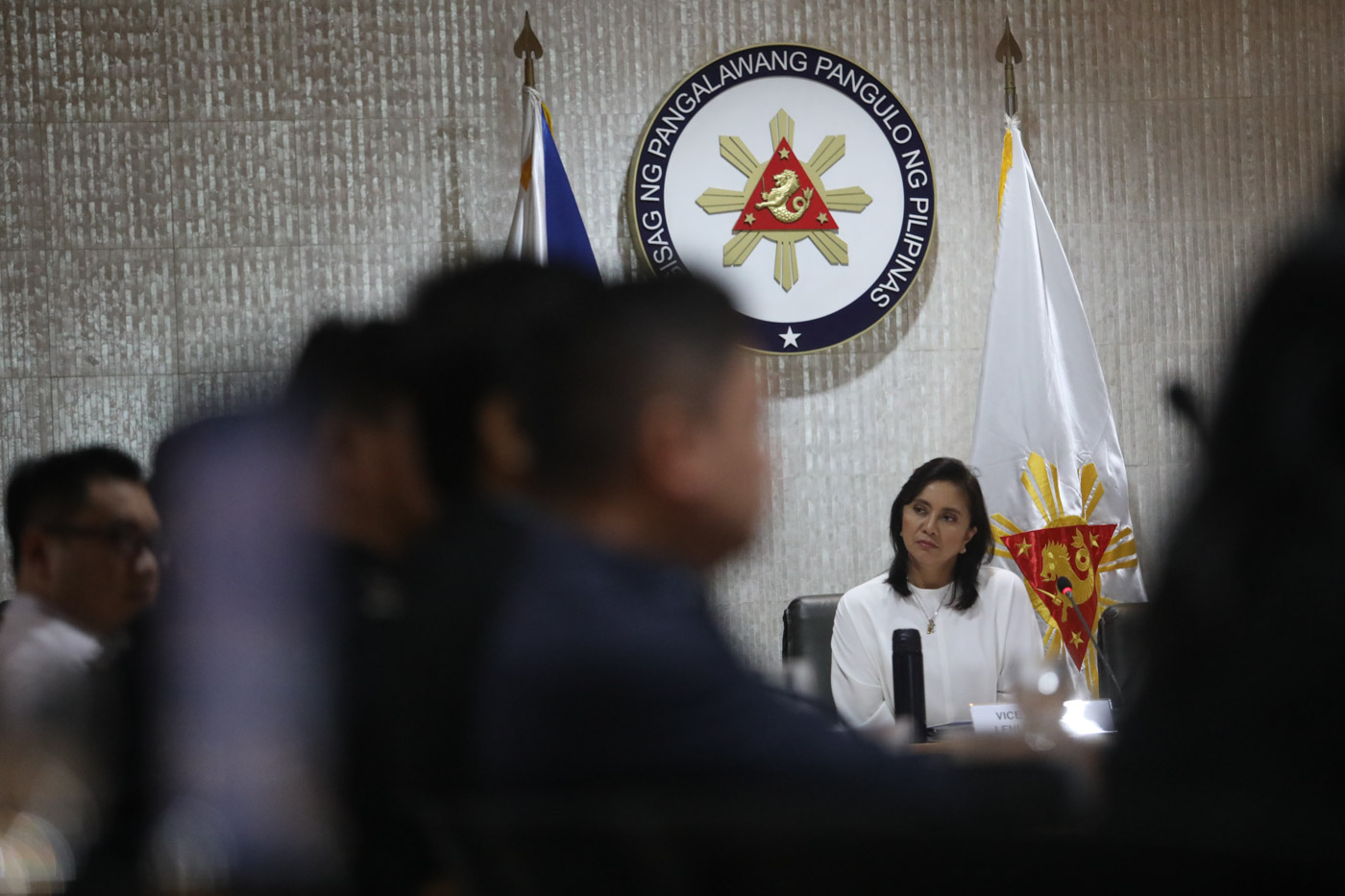 LISTENING EXERCISE. Vice President Leni Robredo leads her first meeting as co-chair of the Inter-agency Committee on Anti-illegal Drugs on November 8, 2019. Photo from the Office of the Vice President 