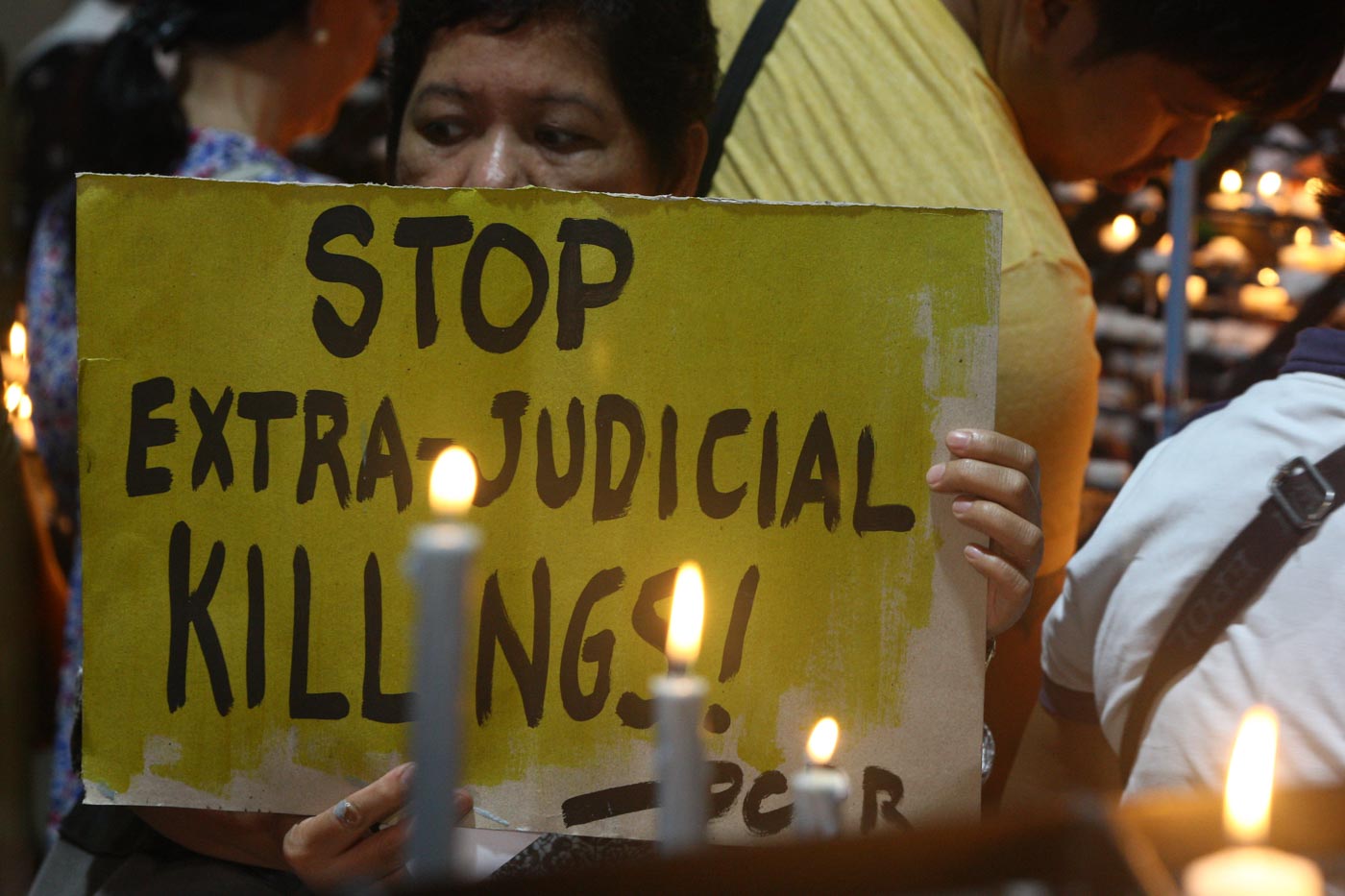 STOP EJK. Religious groups protest vigilante-style killings at the Baclaran Church. File photo by Ben Nabong/Rappler 