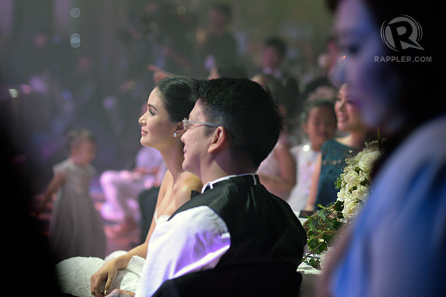 SPECIAL MOMENT. Heart and Chiz watching the program prepared for them. Photo by Leanne Jazul/Rappler 
  
