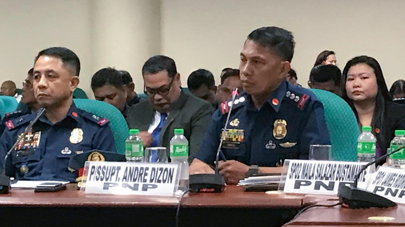 WHERE'S THE MONEY? Police SSupt Andre Dizon during the senate hearing on SAF funds on May 22, 2018. Photo by Rambo Talabong/Rappler 