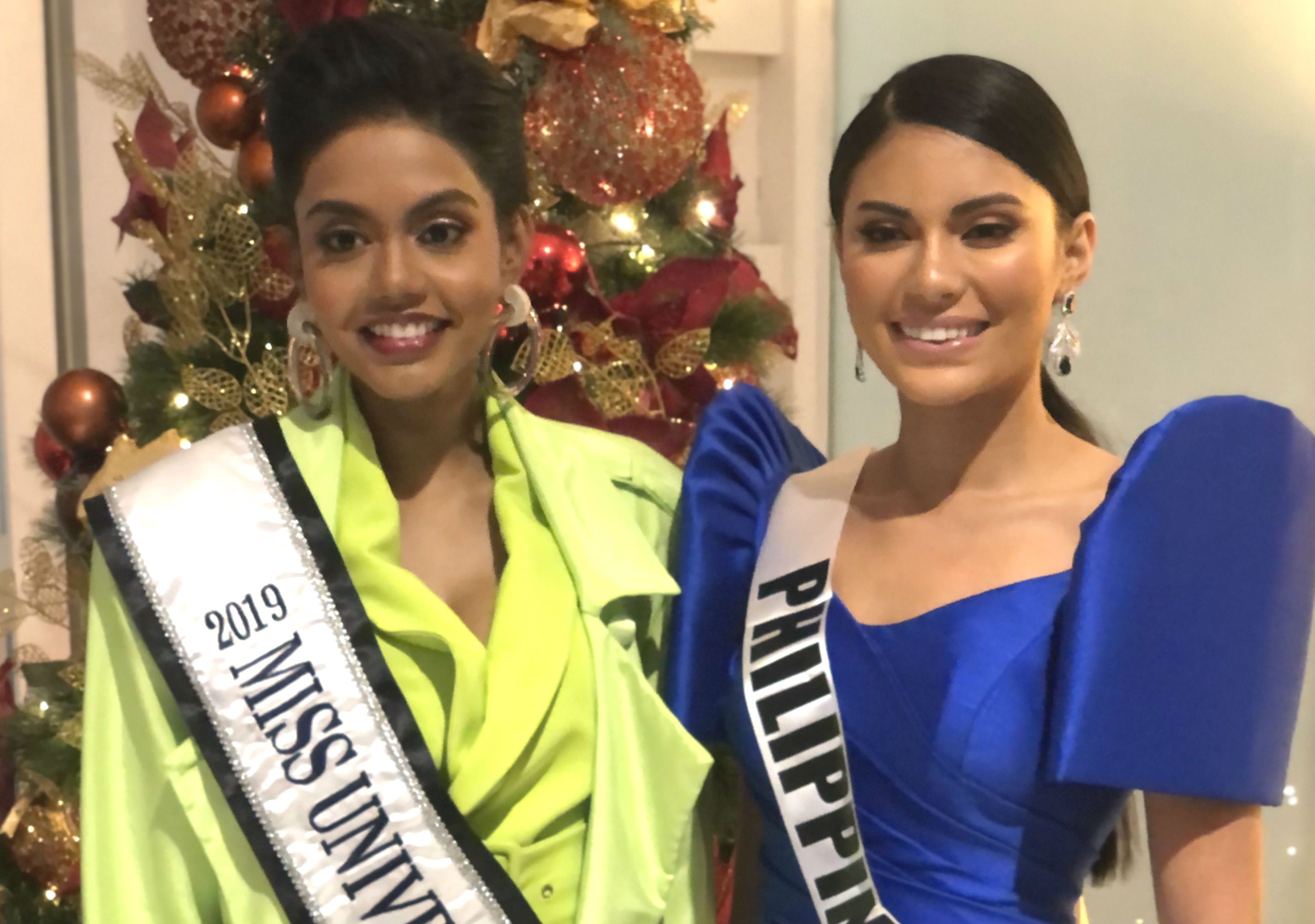 JOURNEY TOGETHER. Miss Universe Philippines 2019 Gazini Ganados and Singapore's Mohana Prabha have become close to each other after meeting for the first time. Photo by Voltaire Tayag/Rappler 