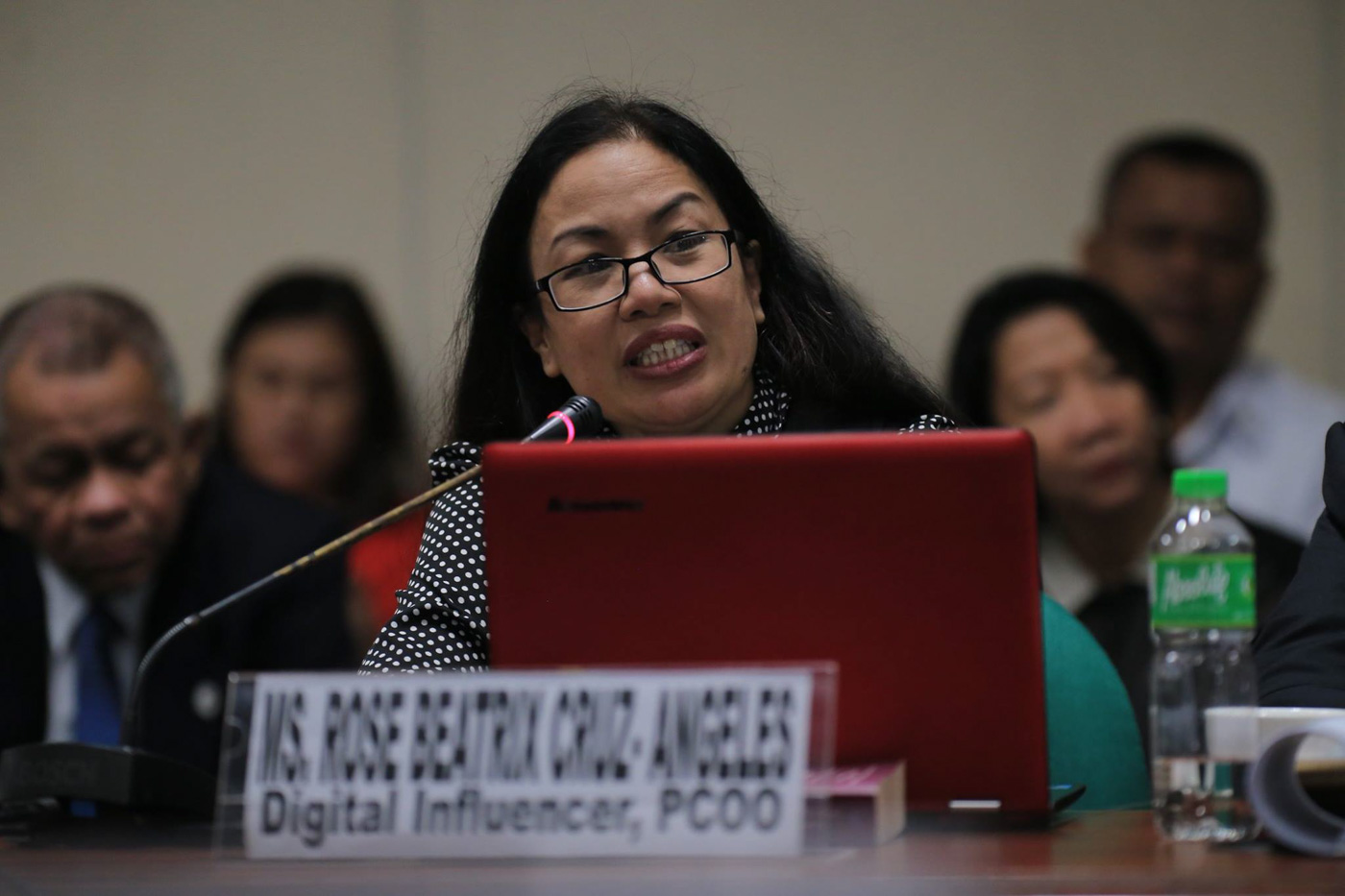 PCOO STRATEGIST. Malacañang consultant and suspended lawyer Trixie Cruz Angeles admits helping feed information for the blog of Communications Assistant Secretary Mocha Uson. Photo by Joseph Vidal/PRIB 