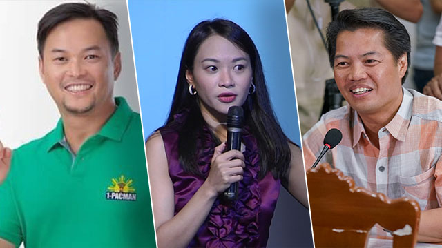 HOUSE'S WEALTHIEST. (L-R) Mikee Romero, Emmeline Aglipay Villar, and Albee Benitez are the richest members of the House of Representatives as of December 31, 2017. Romero photo from his Twitter page; Villar screenshot from Philippine Commission on Women video; Benitez photo by Martin San Diego/Rappler  