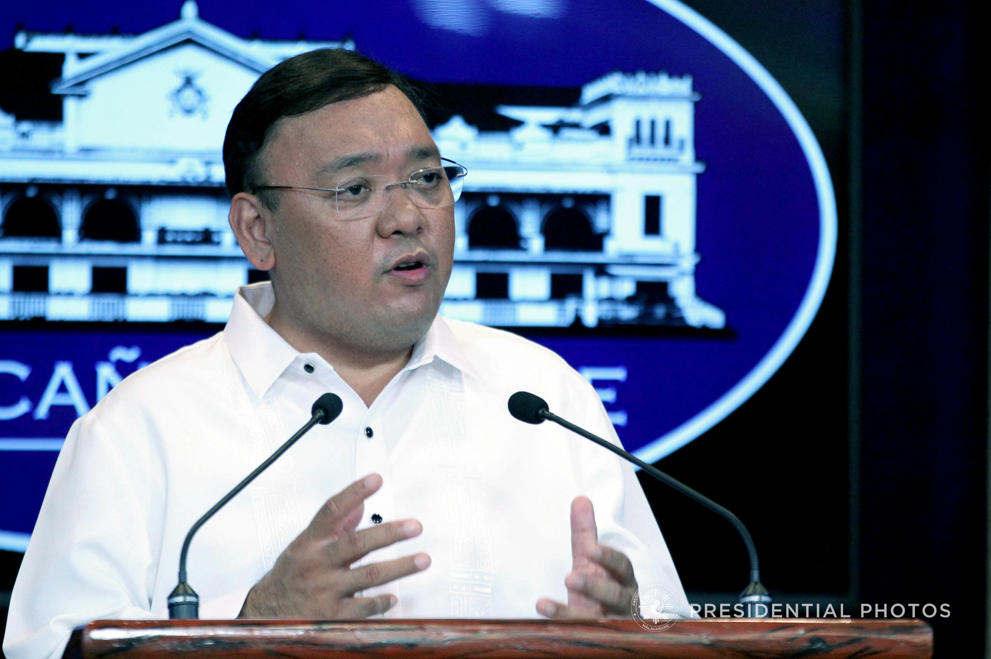 MEDIA COVERAGE. Presidential Spokesperson Harry Roque answers questions from the media. Malacañang file photo 