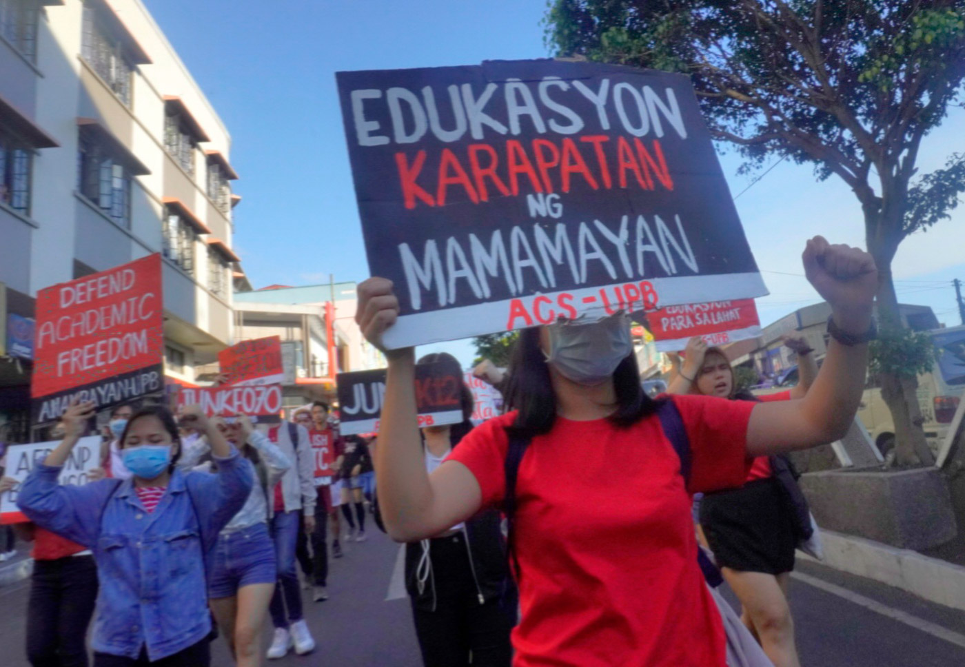YOUTH. Dubbed as "SIGWA: Kabataan Para sa Edukasyon Laban sa Pasismo," the mobilization highlighted calls against Tuition and Other Fees Increase (TOFI) in private tertiary institutions, cuts on the education budget, intensified red-tagging of students and organizations, mandatory ROTC and the militarization of schools at the People's Park Baguio City. Photo by Mau Victa/Rappler  