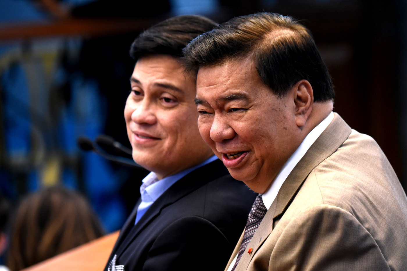 NOT 'WELL-THOUGHT-OF'? Senate Minority Leader Franklin Drilon asks why the projects that were shelved from the old list were originally included if these don't have a high economic return. Photo by Angie de Silva/Rappler 