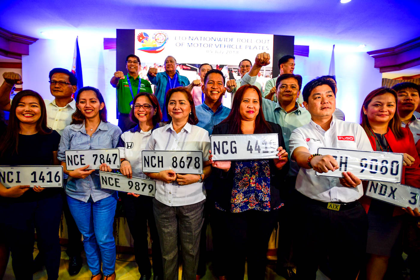 FINALLY RELEASED. Transportation authorities start distributing license plates on July 5, 2018. The backlog in license plates dates back to 2014. Photo by Maria Tan/Rappler 
