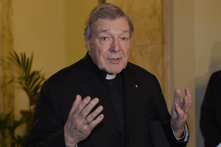 POPE'S AIDE. Vatican finance chief Cardinal George Pell speaks to the media at the Quirinale hotel in Rome on March 3, 2016. File photo by Andreas Solaro/AFP    