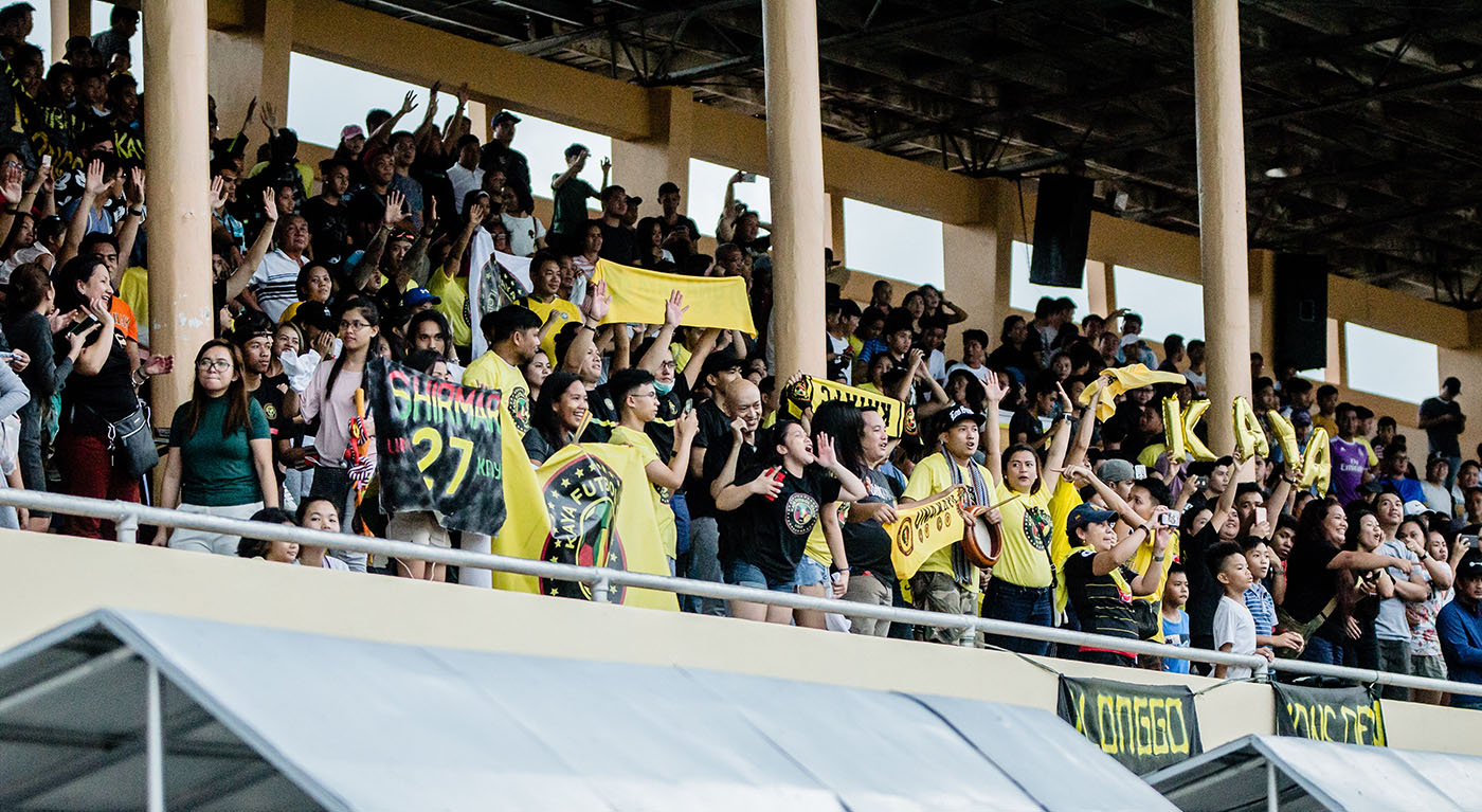 CROWD SUPPORT. Club general manager Paul Tolentino says the Ilonggo fans are impressively knowledgeable and energetic. Photo courtesy of Kaya FC-Iloilo 